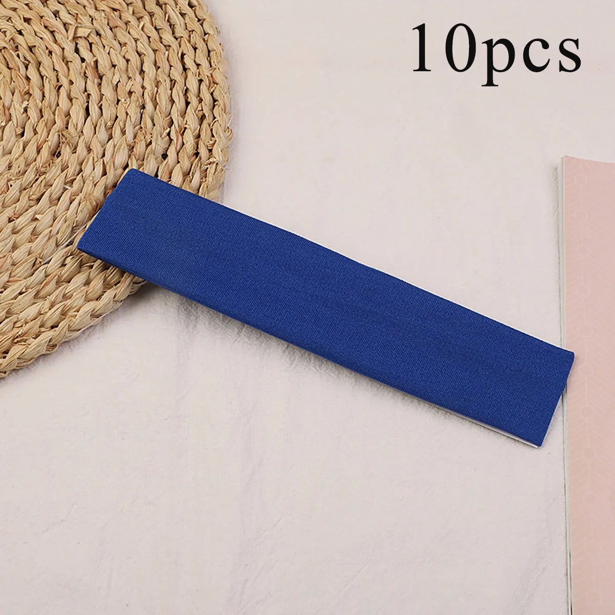 10 Pcs Elastic Hair Bands - Solid Color Fashion Headbands for Women, Sports, Running, Fitness, Yoga & Makeup Accessories