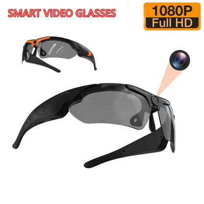 HD 1080P Mini Glasses Camera – Outdoor Bicycle, Motorcycle Security, Polarized Lens Sunglasses with Video Camera Sports Cam