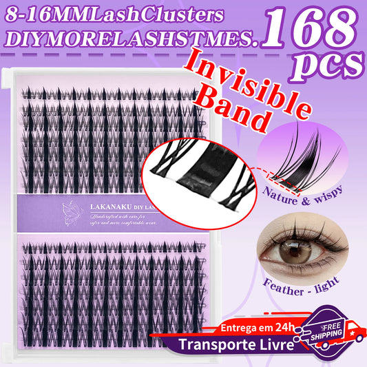 LAKANAKU Invisible Bond Lash Fairy Cluster – Wispy Manga & Manhua Style DIY Eyelash Fans