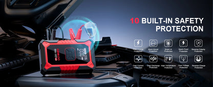 GOOLOO A3 3000A Jump Starter with Air Compressor – Portable Car Battery Booster for 9.0L Gas & 6.5L Diesel, 150PSI with Auto Shut-Off