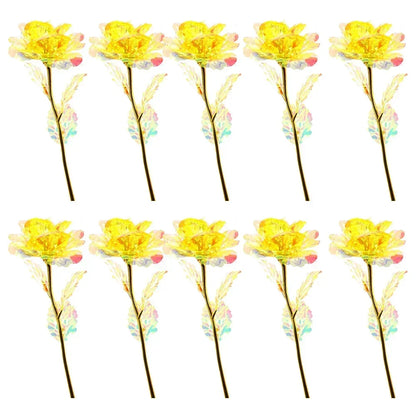 10PCS 24K Foil Plated Rose Gold Roses – Valentine’s Day, Wedding & Forever Love Decorative Gift