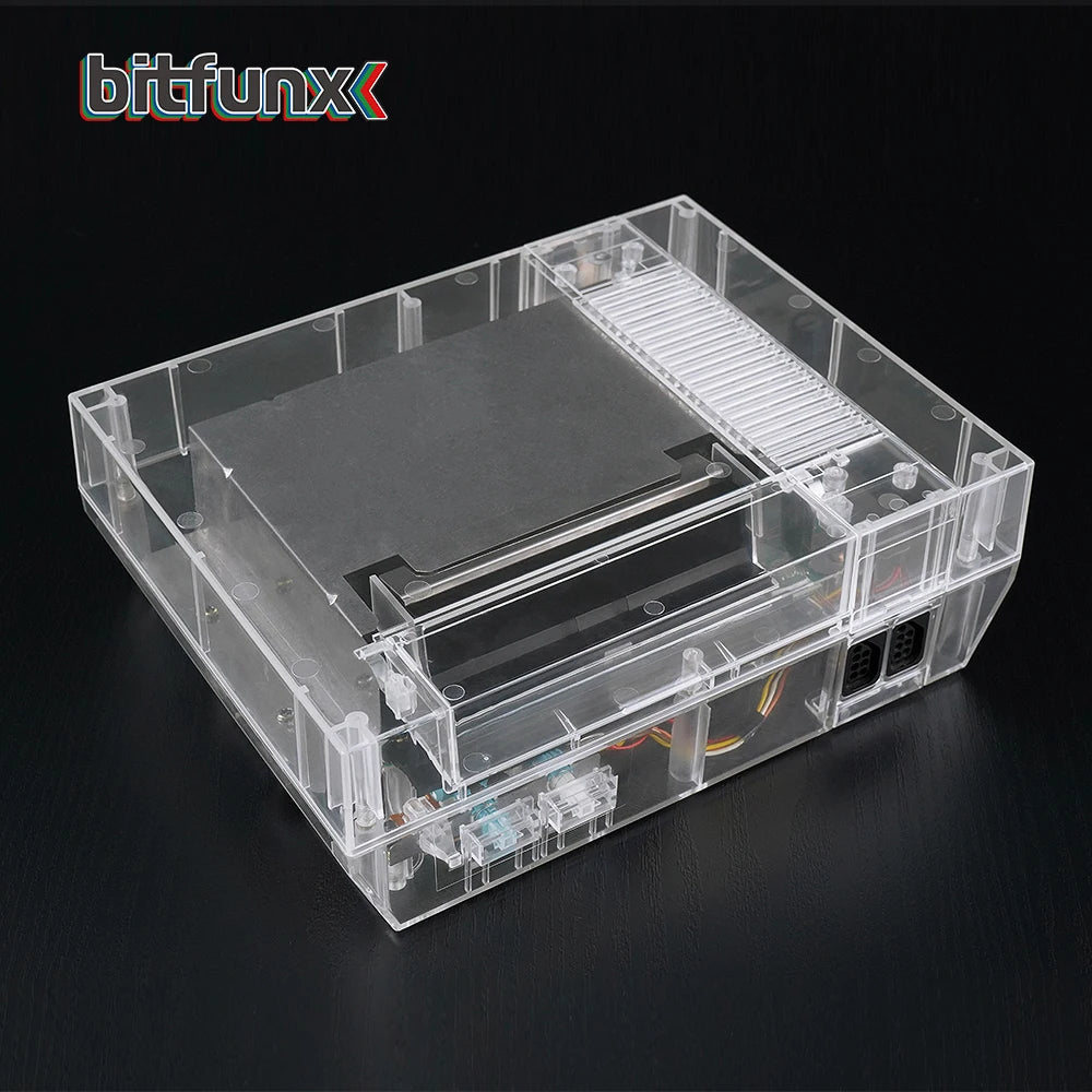 Bitfunx Transparent Replacement Shell – Protective Housing for NES Nintendo Console