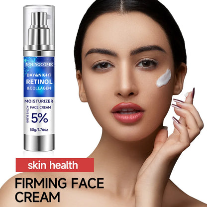 Retinol Anti-Aging Moisturizer – Collagen, Hyaluronic Acid, Vitamin C & E, Hypoallergenic Youthful Face Cream