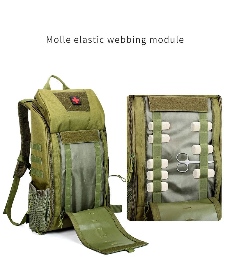 Tactical Outdoor Medical Backpack – Large Capacity Emergency & Camping Bag