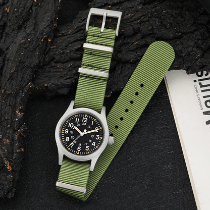 Militado ML05 Vintage Quartz Watch 38mm with VH31 Movement, Domed Sapphire Crystal, AR Coating & Luminous Dial