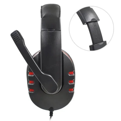 Upgraded Wired Gaming Headset with Mic – Noise-Cancelling Headphones for PC, PS4/PS5, Switch & Laptop