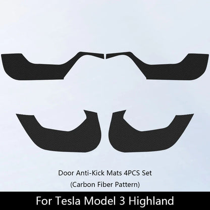 Tesla Model Y/3 2021-2023 Door Anti-Kick Protective Sticker – Soil-Proof & Anti-Scratch Side Door Mat Protector