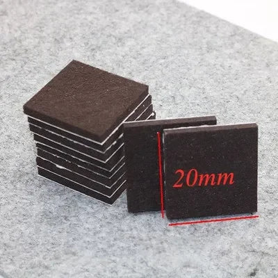 20mm Felt Chair Leg Pads – 5mm Thick Floor Scratch Protector Mat, Mute Non-Slip Self-Adhesive Furniture Accessories