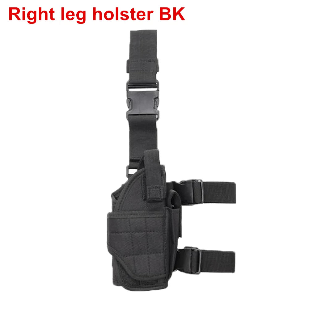 Drop Leg Gun Holster – Adjustable Tactical Pistol Case for GLOCK 17/M9/P226/CZ 75 Revolver, Left/Right Hand, Airsoft & Hunting