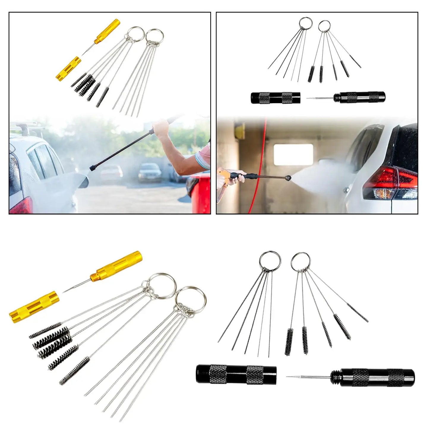 Airbrush Cleaning Kit with Cleaner Brush – For Equipment, Auto Parts & Thin Tube Cleaning