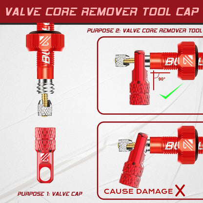 BUCKLOS F/V to A/V Valve Adapter – Aluminum Alloy Presta to Schrader Converter with Durable Bicycle Valve Cap
