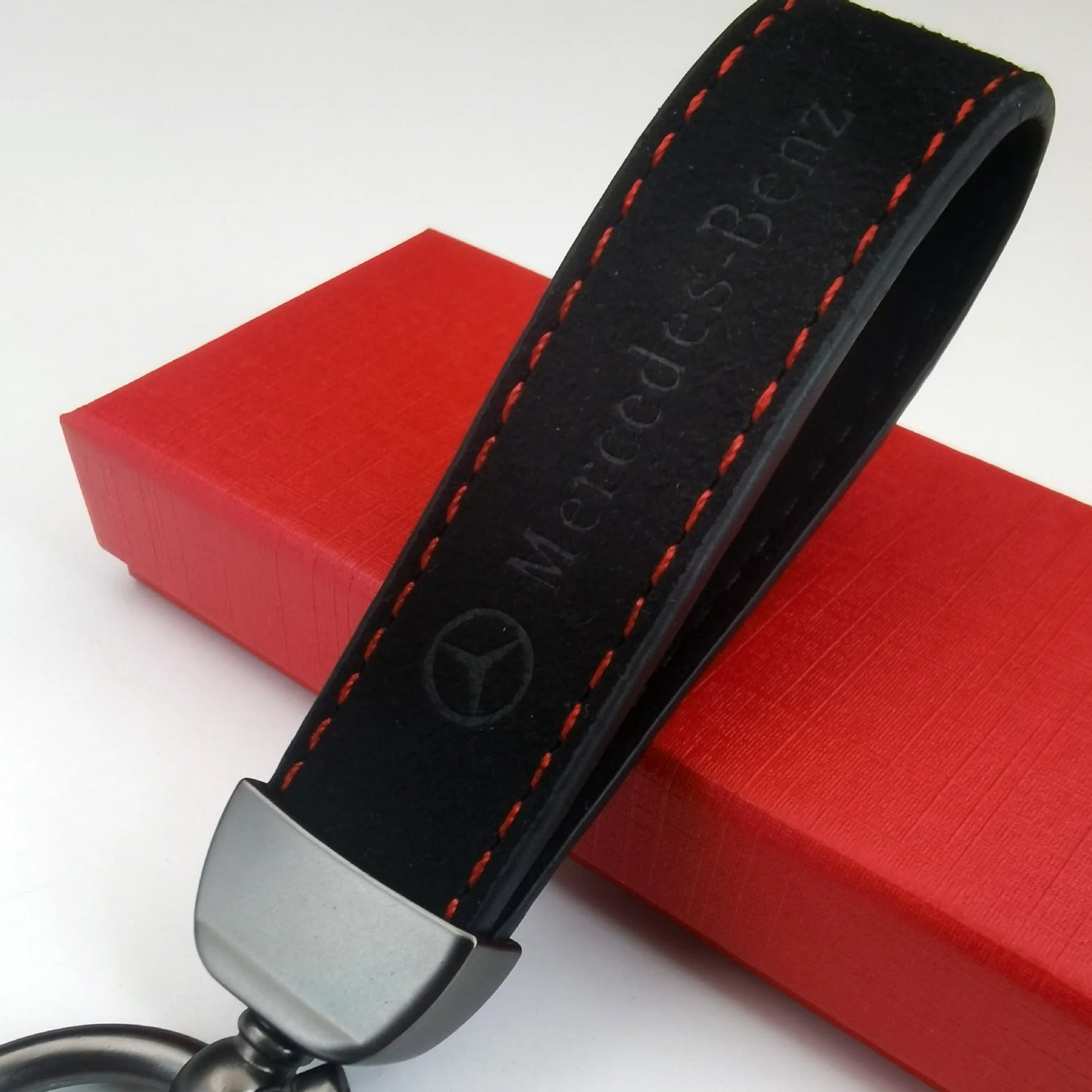 Suede Car Key Ring – Keychain Holder for Mercedes Benz W222/W210/W211/W124/W176/W203/W204/W212/W205/CLA/CLK/GLC/A200