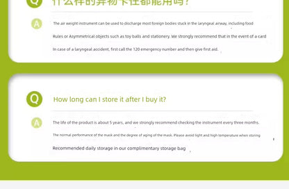 Anti-Choke First Aid Heimlich Device – Portable Anti-Suffocation Tool for Babies, Children & Elderly – Official Authentic Product