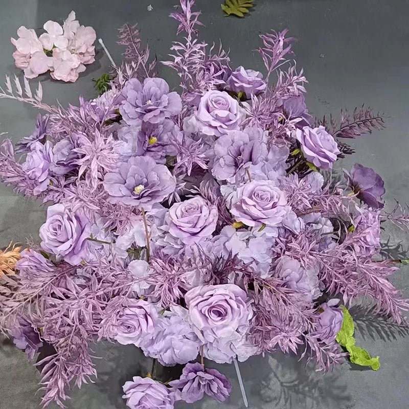 60cm Artificial Flower Wreath – Wedding Table Centerpiece & Backdrop Decoration