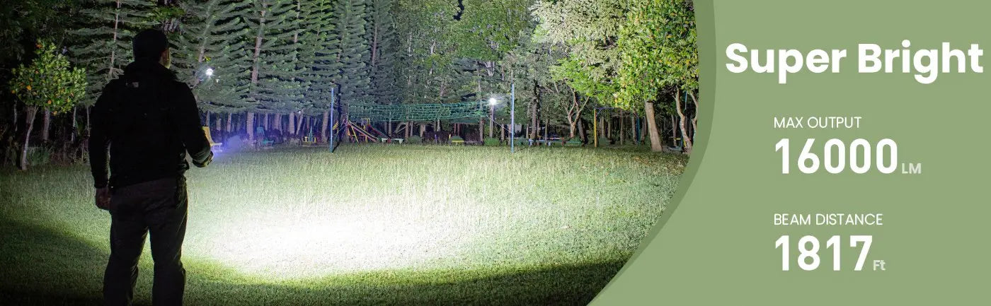 Sofirn Q8 Plus Super Powerful LED Flashlight - 16000 Lumens, USB-C Rechargeable 21700 Torch with Anduril 2.0 & Reverse Charging