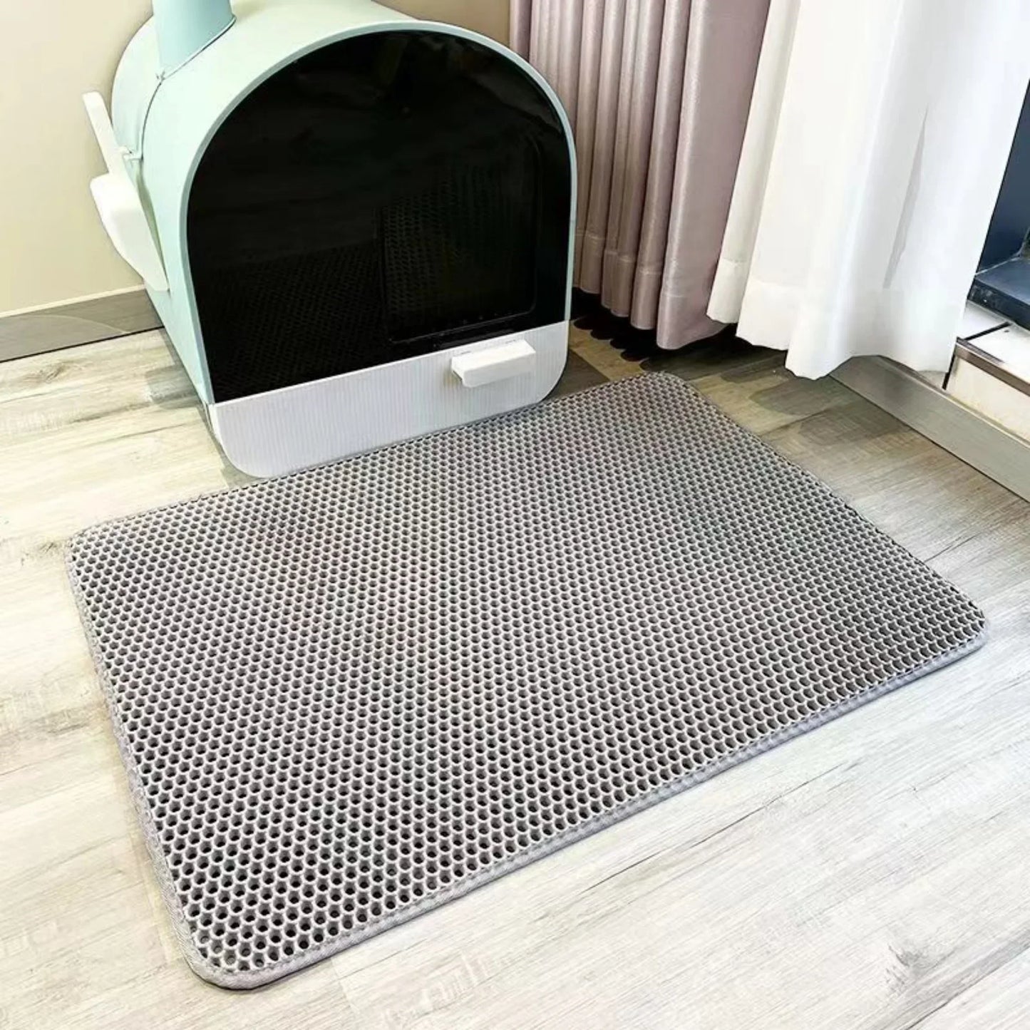 Extra Large Cat Litter Mat – Heavy Duty Waterproof Non-Slip 2-Layer Floor Protector for Pets