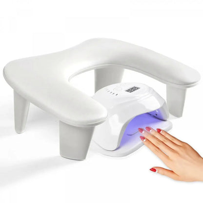 U-Shaped Nail Arm Rest Pillow with Detachable Brackets – Manicure Hand Rest for Nail Salon