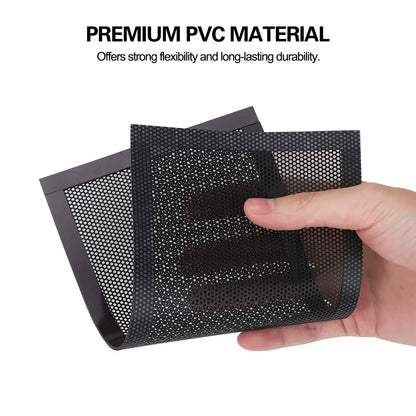 12x12cm/12x24cm Magnetic Frame PC Fan Dust Filter - Dustproof PVC Cover for Computer Cooler Fan, Mesh Dust Filter