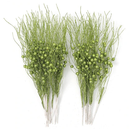 5PCS Glitter Artificial Berry Bouquet | Christmas Tree Ornament & Home Decor for New Year 2026, Navidad DIY Wreath Accessories