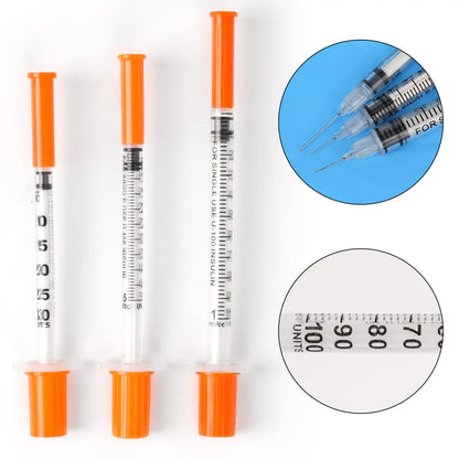 20/50/100Pcs Disposable Veterinary Syringes – Manual Push 0.3/0.5/1ml with Needles for Cats, Dogs, Pigs & Farm Animals