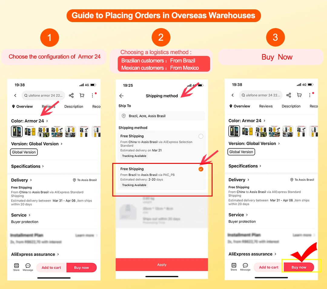 Ulefone Armor 24 Rugged Phone - 22000mAh, 24GB+256GB, 6.78" 120Hz Display, 64MP+64MP Camera, NFC, LED Light, Global Version