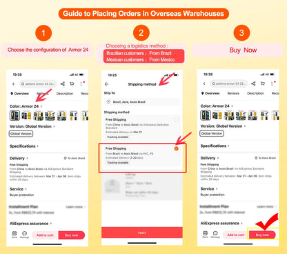 Ulefone Armor 24 Rugged Phone - 22000mAh, 24GB+256GB, 6.78" 120Hz Display, 64MP+64MP Camera, NFC, LED Light, Global Version
