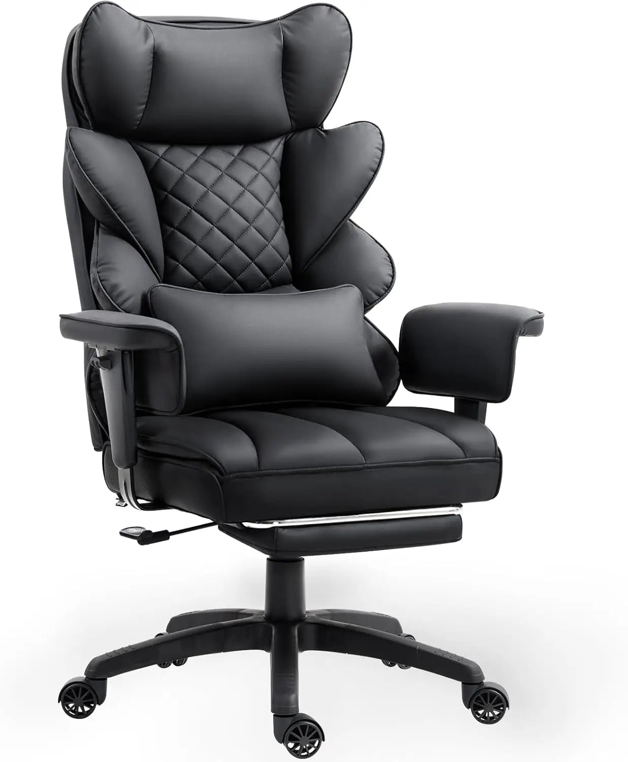 Big & Tall Office Chair – High Back Gaming & Computer Chair with Pocket Spring Cushion, Adjustable Armrests & Lumbar Support