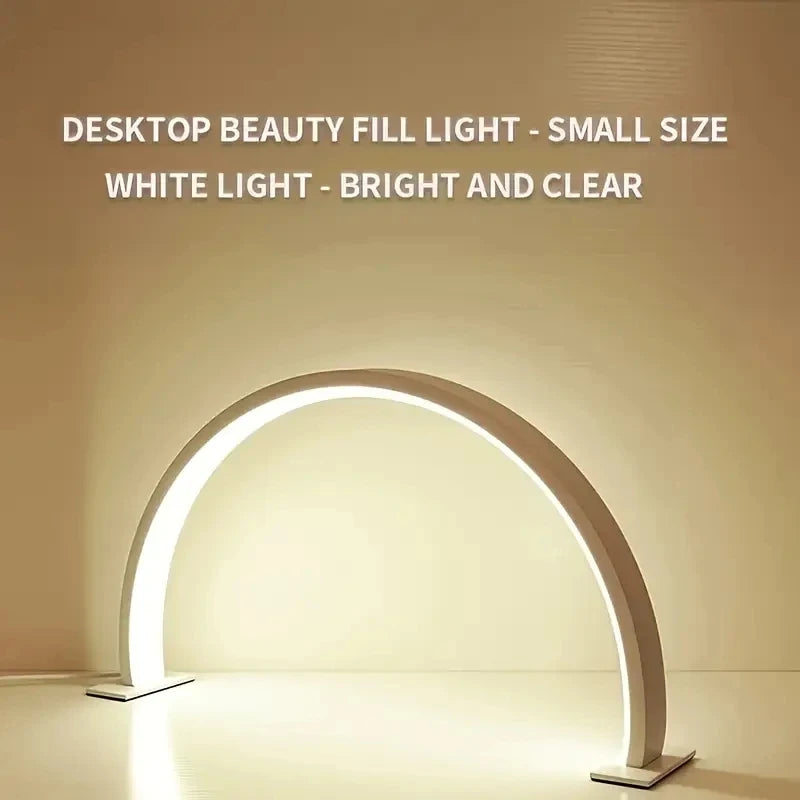 9New Moon Nail Work Lamp – Three-Color USB Beauty Desk Lamp for Nail Art & Eyelash, Black/White/Pink