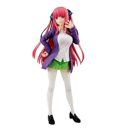 18cm Quintessential Quintuplets Anime Figure – Nakano Ichika Nino Itsuki PVC School Uniform Doll Toy