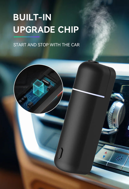 Mini USB Car Aroma Diffuser – Rechargeable Fragrance Oil Air Freshener with Essential Oil Vent Clip