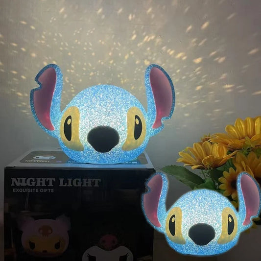 Disney Stitch 3D Projection Night Light – USB Cartoon Desk Lamp & Reading Light for Kids Gifts