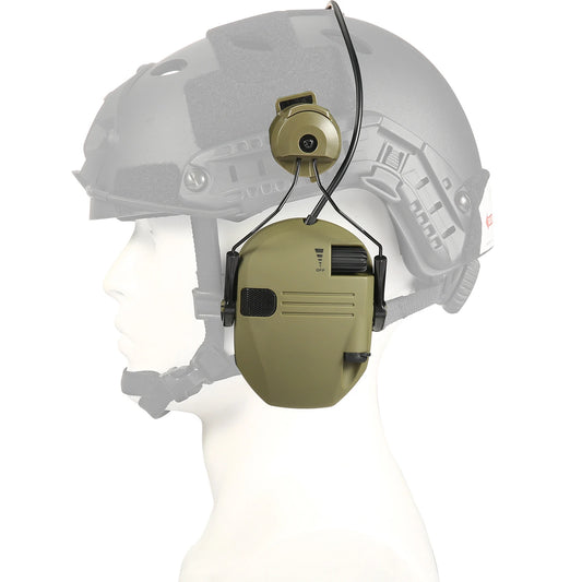 WK Tactical Electronic Shooting Earmuff – New Generation Noise-Reducing Headphones, NRR 23dB Helmet Version