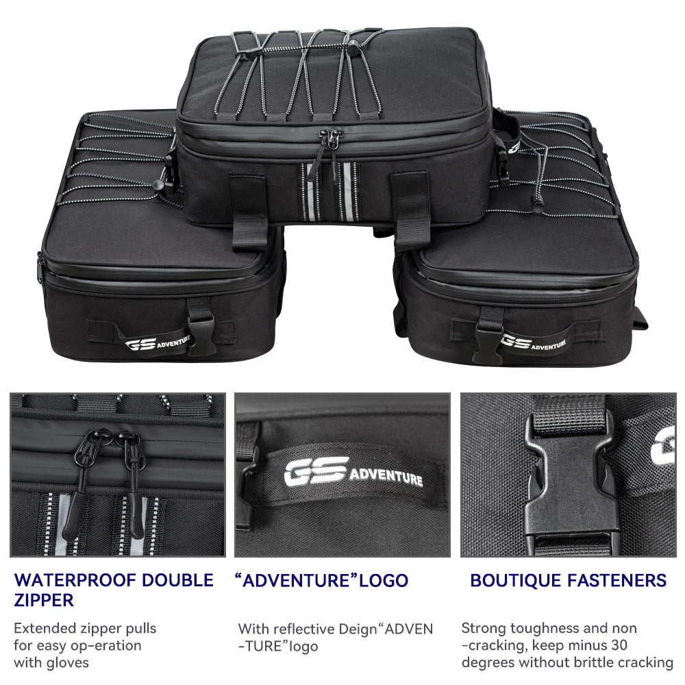 Motorcycle Luggage Bags: Additional Bags for BMW GS 1200 LC Adventure 2013-2017, R1250GS, R1200GS Adventure - Top Pack