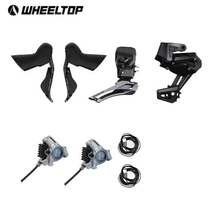 WHEELTOP EDS TX Wireless Electronic Road Bike Groupset — Carbon, Rim & Disc Brake Compatible, Shifters with Front & Rear Derailleur