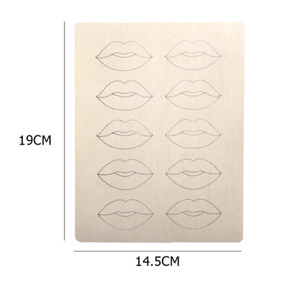 1/5/10PCS Lip Tattoo Practice Skin – No Ink Permanent Makeup Training for Microblading