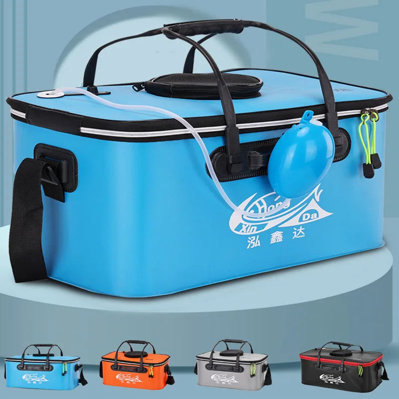 Folding EVA Live Fish Bucket – Thickened Portable Water Tank for Outdoor Fishing and Accessories