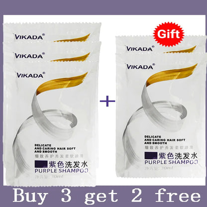 300ml Purple Color Fixing Shampoo – Long-Lasting Hair Dye, Gray Coverage, Fade Yellow After Bleach, Non-Irritating Hair Care