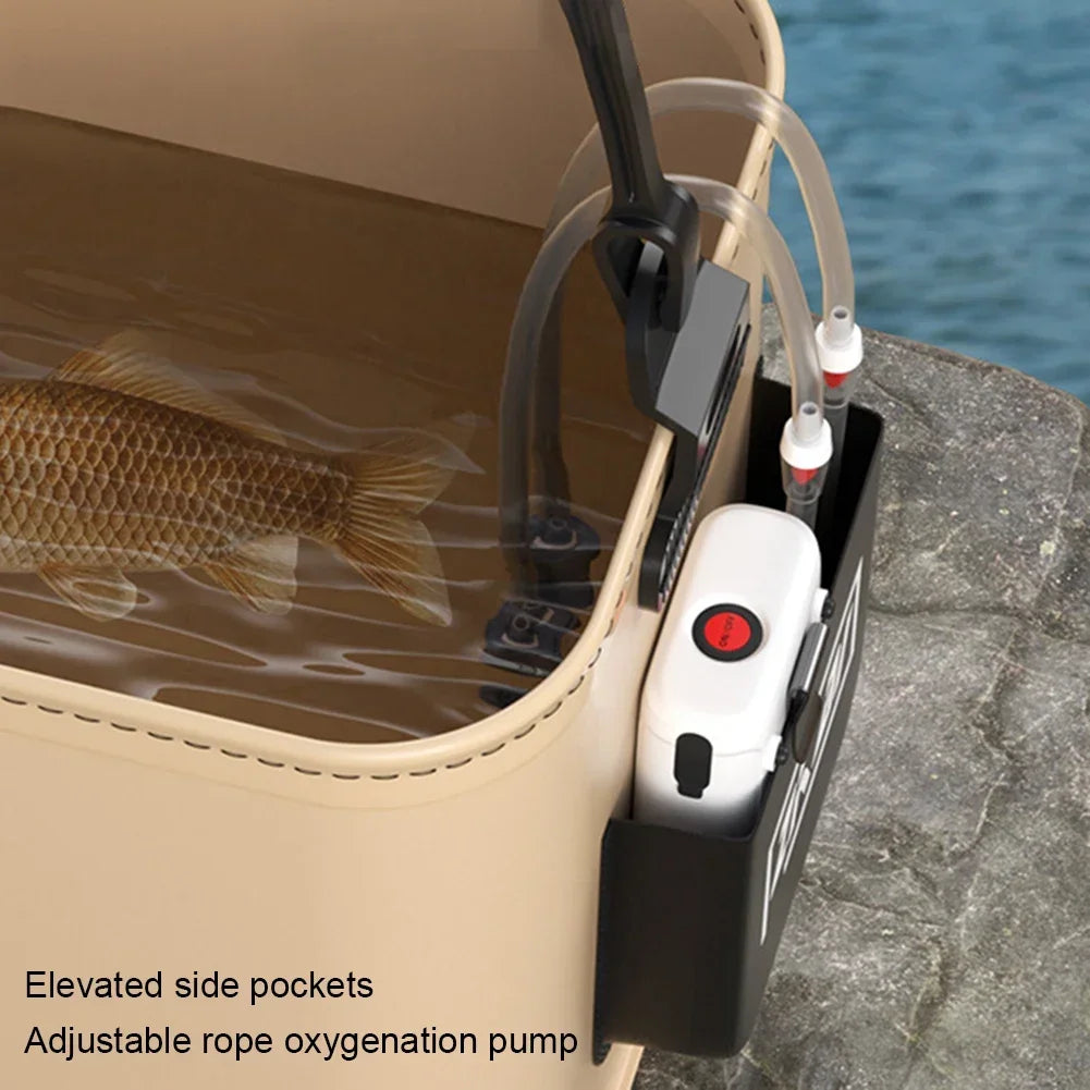 8L/13L Folding Fishing Bucket – Multifunction Waterproof Outdoor Camping Bucket with Ergonomic Handle