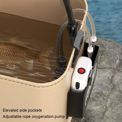 8L/13L Folding Fishing Bucket – Multifunction Waterproof Outdoor Camping Bucket with Ergonomic Handle