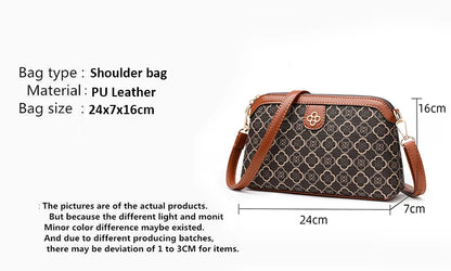 High-Quality PU Leather Women’s Shoulder Bag – Small Luxury Crossbody Messenger Handbag & Phone Satchel