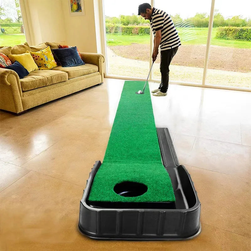 Golf Putting Practice Mat – Realistic Home Training to Improve Stroke and Lower Scores