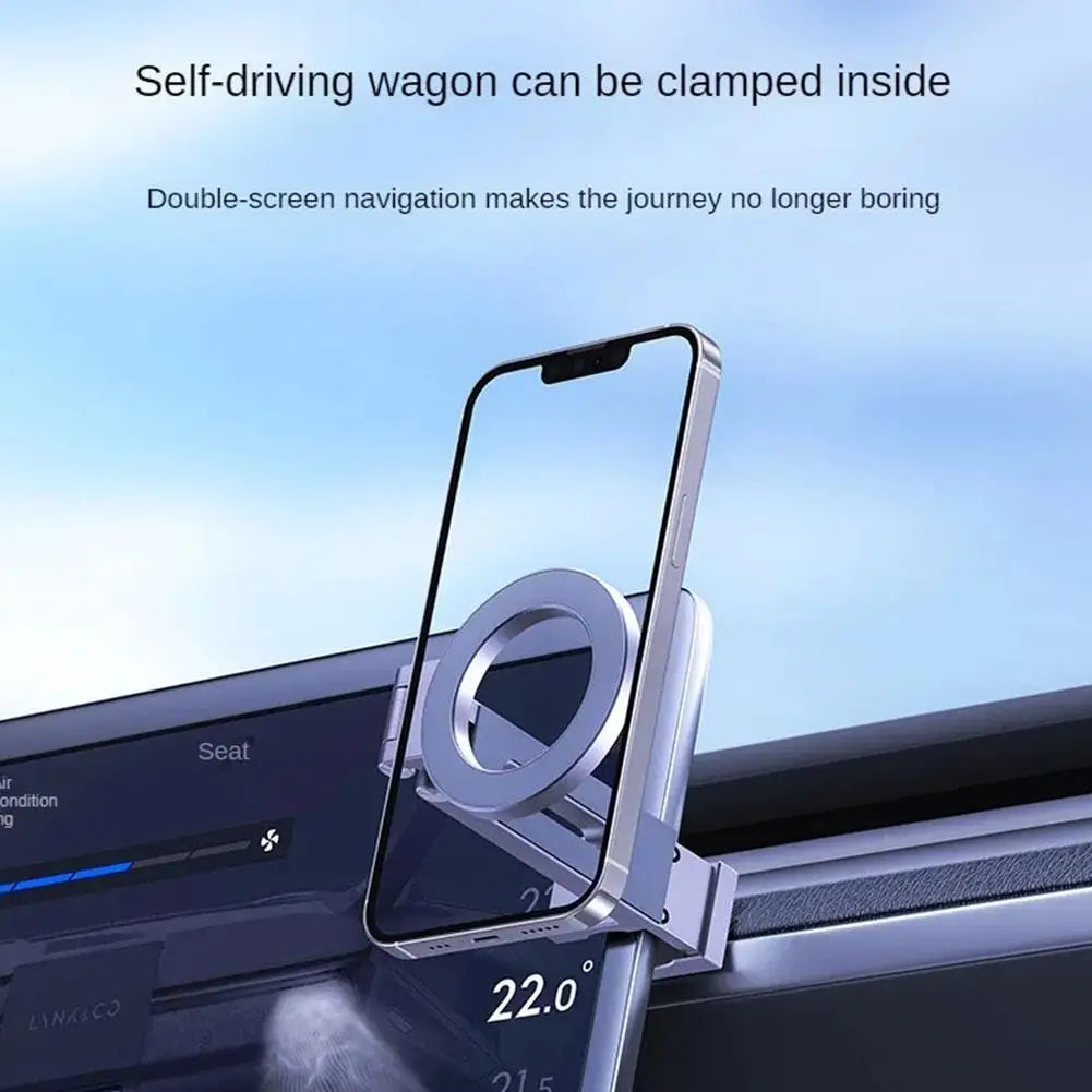 Universal Magnetic Phone Holder: 360° Rotatable, Travel Mobile Phone Holder Car Mount - Adjustable for iPhone and More ( Model: Y3Y9 )