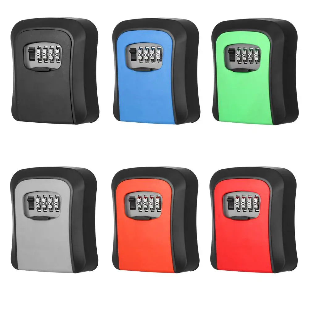 Wall Mounted Key Lock Box - Weatherproof Safe Box with 4-Digit Password - Secure Key Storage for Indoor & Outdoor Use, Made of Engineering Plastic