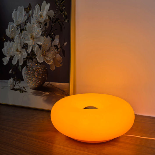 Bauhaus USB Table Lamp - Donut-Shaped Ambient Light for Bedroom, Living Room, & Dining Room Decoration