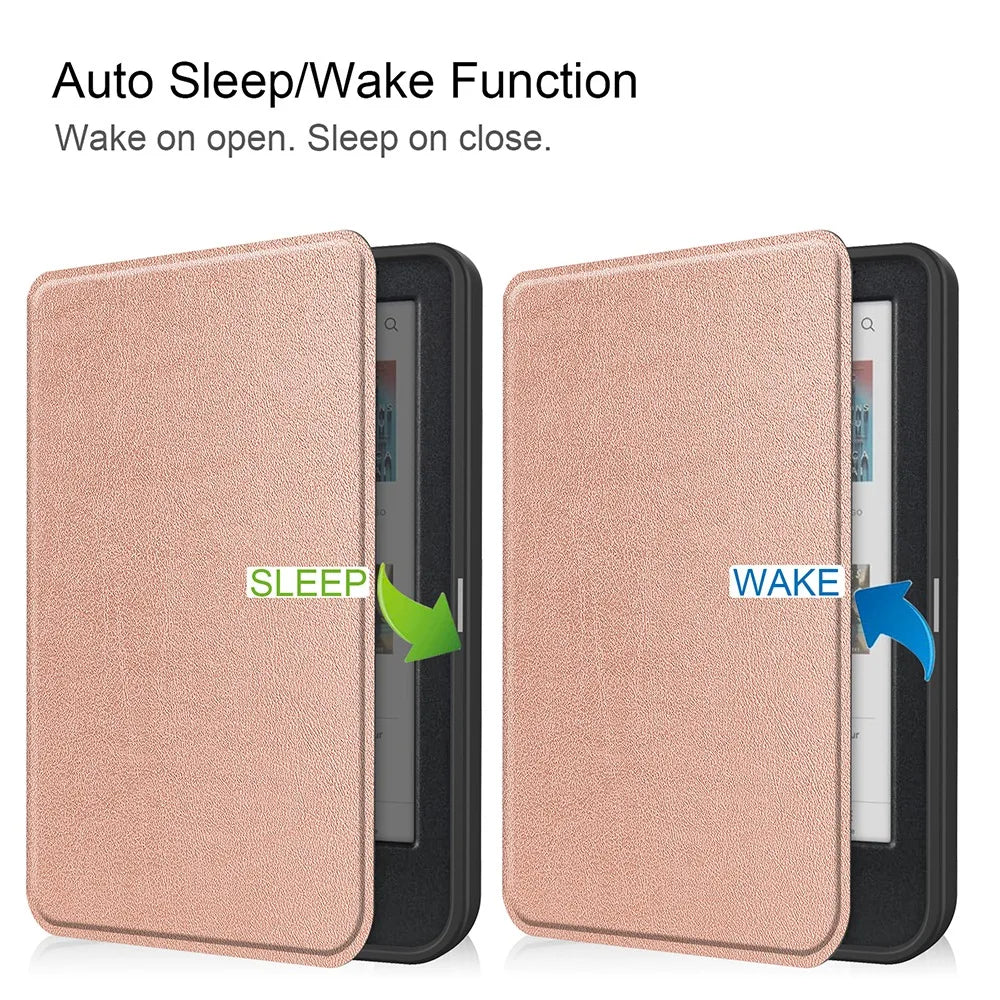 Smart Case for Kobo Clara Colour/BW/2E – Multi-Folding Stand, Magnetic Cover, Soft Back, Auto Sleep/Wake