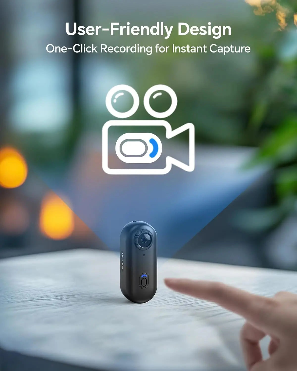 BOBLOV W4 Mini Body Camera – 1080P HD Wearable Camera with 128GB Storage, 2-Hour Recording, Lightweight Hands-Free for Outdoor & Pet Walking