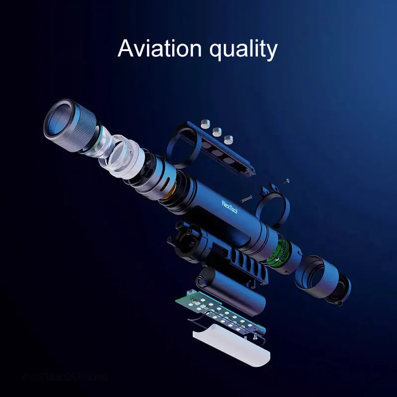 Nextool Outdoor 6 in 1 Zoom Flashlight - Multifunction Portable LED Light, Sound, Alarm, 1000lm, Waterproof, 2600mAh