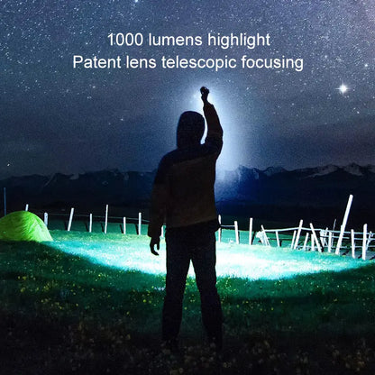 Nextool Outdoor 6 in 1 Zoom Flashlight - Multifunction Portable LED Light, Sound, Alarm, 1000lm, Waterproof, 2600mAh