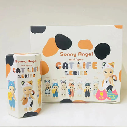 Sonny Angel Blind Box, Cat Life Series Mini Cat Action Figures, High-Quality Ornaments, Dolls for Fans, Children’s Christmas Gift
