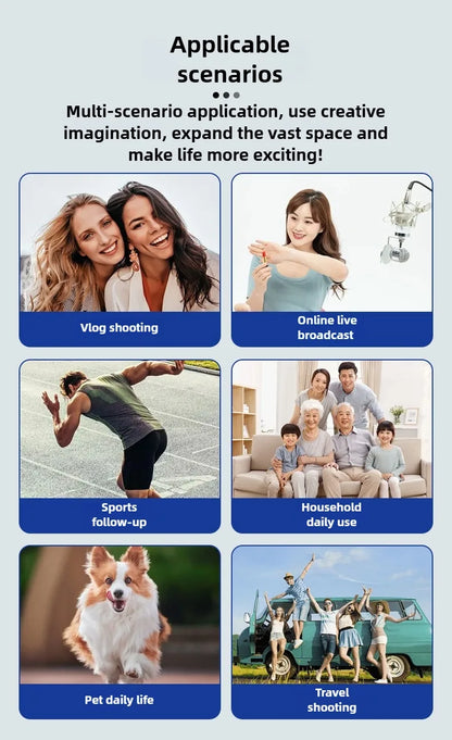 3-Axis Mobile Gimbal Stabilizer – Phone Video Recorder with Face & Object Tracking for Android & iPhone